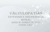 Valvulopatias insuficiencia y estenosis Mitral