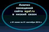 Анализ посещений сайта sgaf.ru c 01 июня по 01 сентября 2014