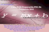 Clase  n°10 de psu geometría 2010   circunferencia y circulo