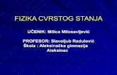 L195 - Fizika - Fizika čvrstog stanja - Milica Milosavljević - Slavoljub Radulović