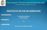 Universidad TéCnica Particular De Loja,Proyecto