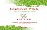 Yukti 2011 Prelude Quiz