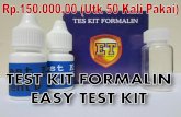 Test kit formalin (formaldehyde) paling murah sedunia