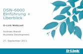 D-Link DSN-6000 Einführung + Überblick Webinar 27.09.2011