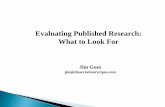Evaluating Published Research