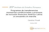 Programas de transferencias monetarias condicionadas y procesos de inclusión financiera América Latina: un encuentro en marcha