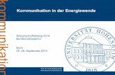 Wissenschaftsdialog 2014 der Bundesnetzagentur: Prof. Frank Brettschneider, Universität Hohenheim: Kommunikation in der Energiewende