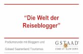 Reiseblogger Podiumsrunde für Gstaad Saanenland Tourismus