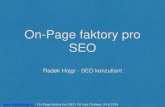 On-Page faktory pro SEO