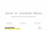 Servizio di Connettività d'Ateneo - Network and services provisioning automation