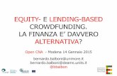Equity crowdfunding e P2P lending in Italia. La finanza è davvero alternativa?