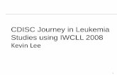 CDISC journey in Leukemia studies using IWCLL 2008