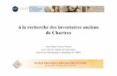 A la recherche des inventaires anciens de Chartres