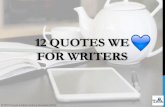 12 Quotes we love for writers