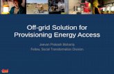 Kuching | Jan-15 | Off-grid Solution for Provisioning Energy Access