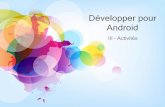Développer pour Android - Partie III : Activity, Intents, SQLite, Threads