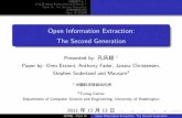 Open Information Extraction 2nd