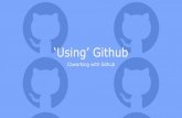 'Using' github - coworking with Github