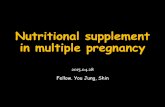 Nutritional supplement on multiple pregnancy