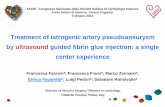 ALISEO Treatment Of Iatrogenic Artery Pseudoaneurysm By Ultrasound Guided Fibrin Glue Injection Genova 2012