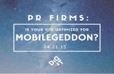 PR Firms: Is Your Website Optimized for Mobilegeddon?