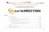 WorldMEETING voice conference, Hội nghị truyền hình, họp trực tuyến