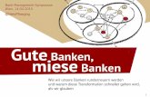 Gute Banken, miese Banken - Keynote von Niels Pflaeging beim Bank-Management Symposium (Vienna/A)