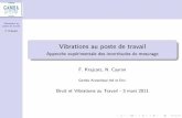 Vibrations au poste de travail - approche expérimentale des incertitudes de mesurage - INRS BVT 2011