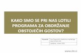Program za obdržanje obstoječih gostov - Ana Praprotnik, Sava Turizem