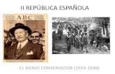 II REPÚBLICA ESPAÑOLA. Bienio Conservador (1933-1936)