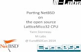 Porting NetBSD to the LatticeMico32 open source CPU by Yann Sionneau