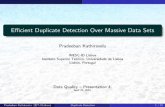 Efficient Duplicate Detection Over Massive Data Sets