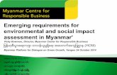 Emerging Requirements for Environmental and Social Impact Assessment in Myanmar
