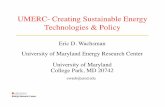 UMERC: Creating sustainable energy technologies and policy