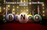 7 suggestion for deciding on the best bingo website