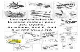 Catalogue special pieces moteur 2cv Dyane Acadiane Mehari Ami 6 Ami 8 engine and gearbox spare parts catalog