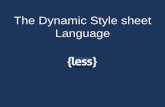 The LESS 기초 : The Dynamic Styleshee Language Basic