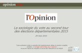 La sociologie du vote au second tour des élections départementales 2015 / 29 mars 2015