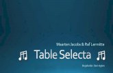 Thesis Table Selecta: Presentation 1