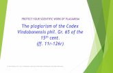 Plagiarism of the codex vindobonensis phil