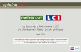 Le baromètre Metronews LCI du changement dans l'action politique - Par OpinionWay - avril 2015