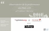 Banque Palatine / Opinionway : Observatoire de la performance des PME-ETI / Mai 2015