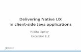 Delivering Native User Experience In Client Side Java Applications