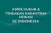 Aspek Hukum Dan Tindakan Karantina Hewan Di Indonesia