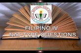 Filipino-IV NAT Type Questions Powerpoint