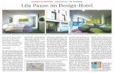 Lila Pause im Design-Hotel (Hamburger Abendblatt 14.04.10)