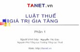 TANET - Thuế GTGT - Phần 1