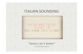 ITALIAN SOUNDING