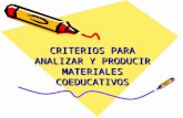 Materiales coeducativos; análisis y elaboración.