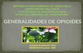 Generalidades de los opiodes x Joaquin Rodriguez Tatis
